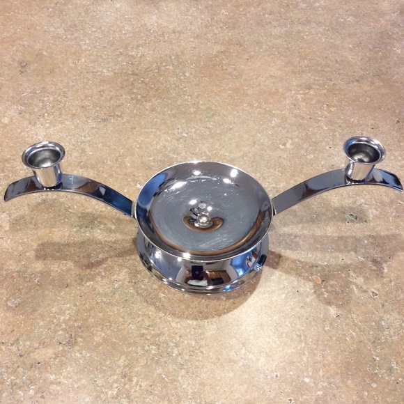 SILVERTONE WEDDING UNITY CANDLE HOLDER - Picture 7 of 7